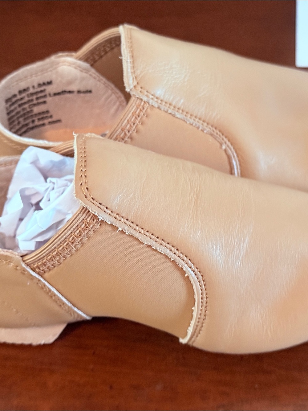 balera Tan Kids Slip-On Dance Shoes